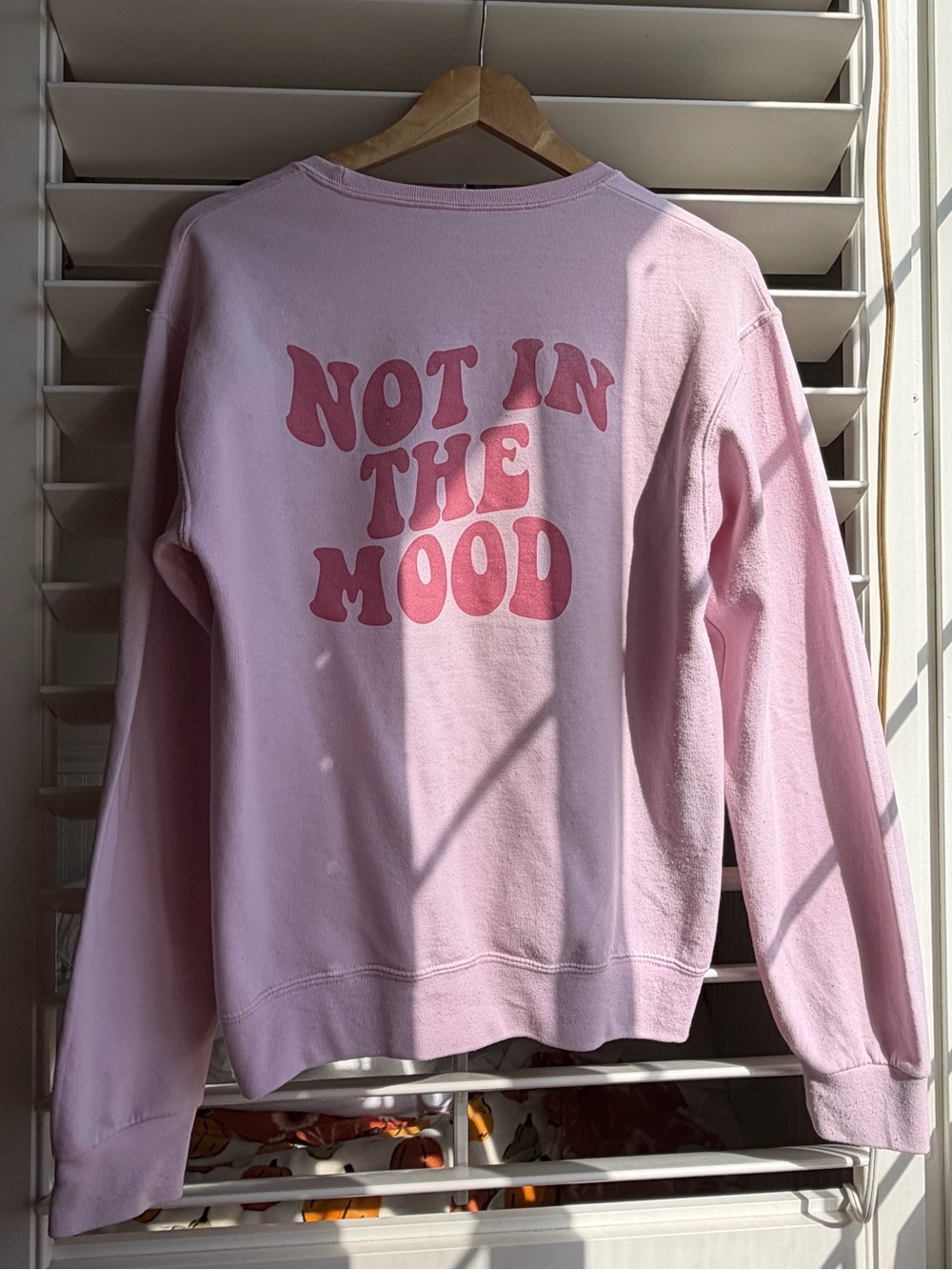 Pink "Not In The Mood" Crewneck